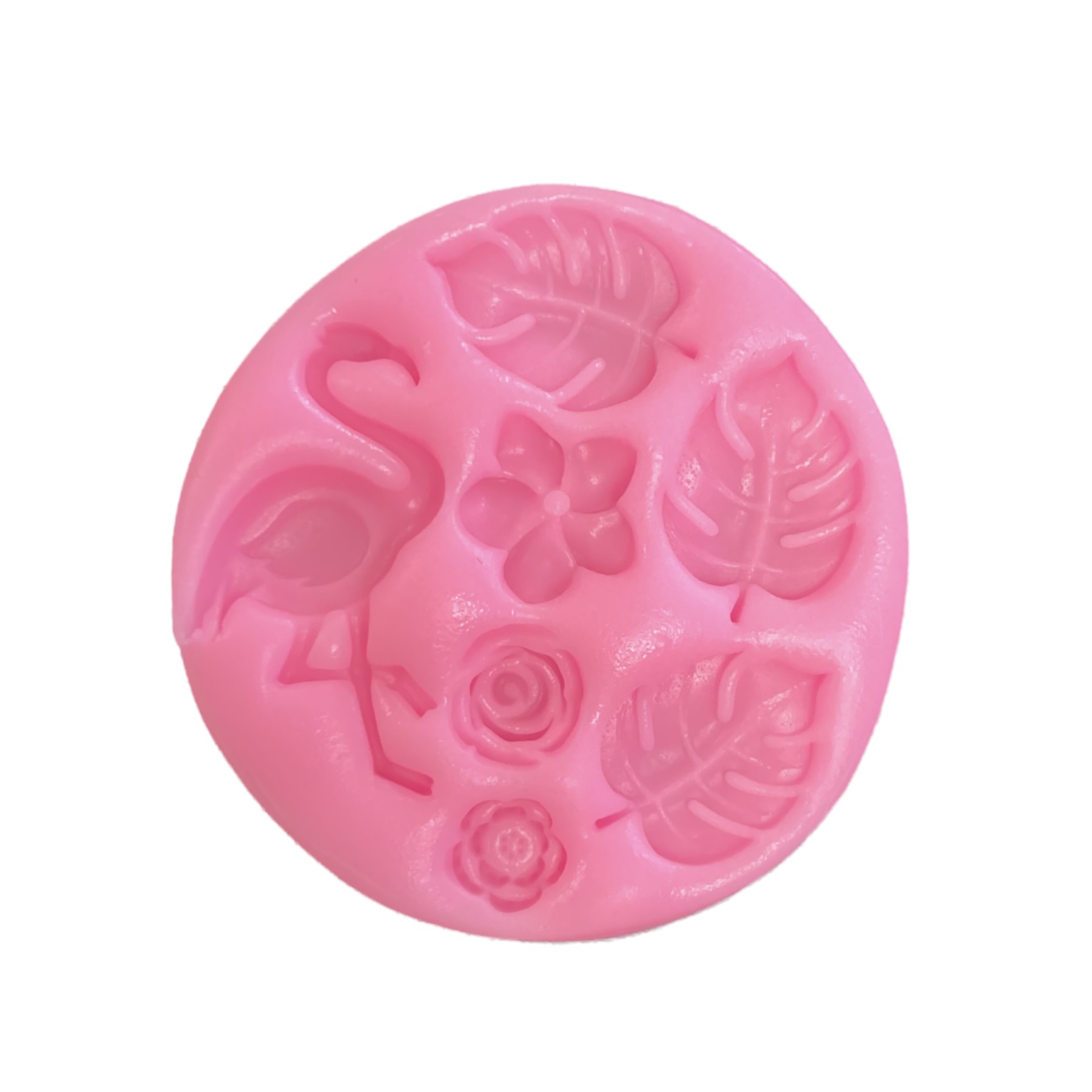 TROPICAL LEAF / FLAMINGO AND FLOWER SILICONE MOLD